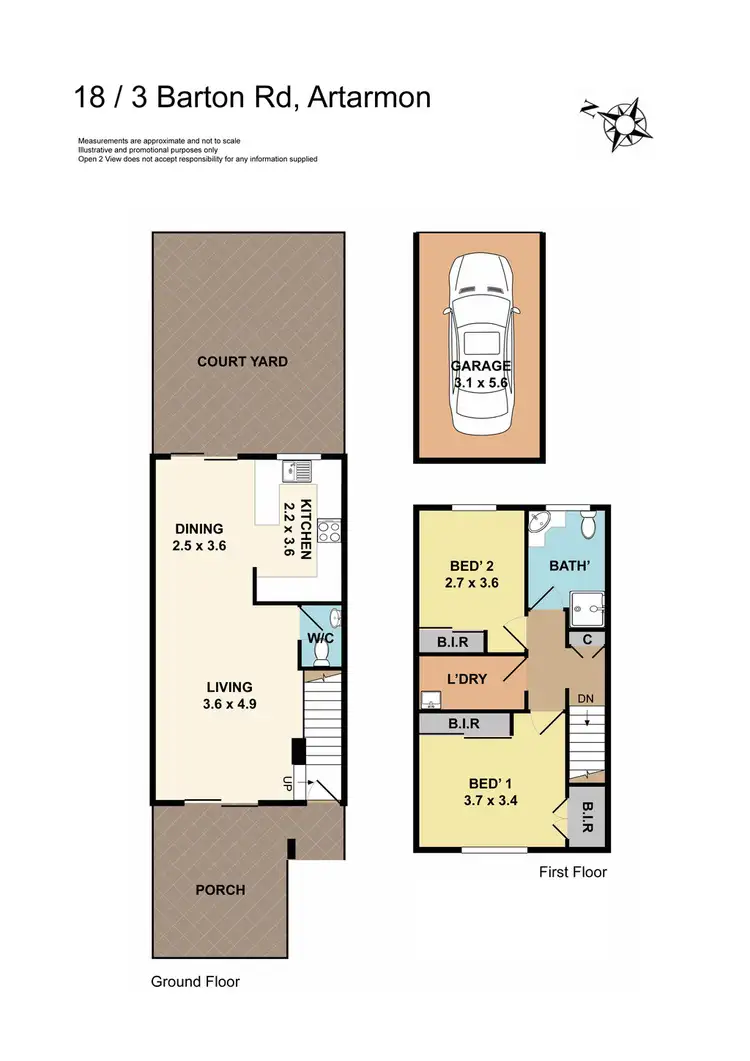 Floorplan of Homely townhouse listing, 18/3 Barton Road, Artarmon NSW 2064