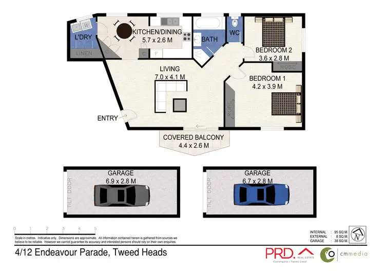 Floorplan of Homely unit listing, 4/12 Endeavour Parade, Tweed Heads NSW 2485