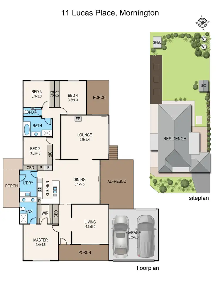 Floorplan of Homely house listing, 11 Lucas Place, Mornington VIC 3931