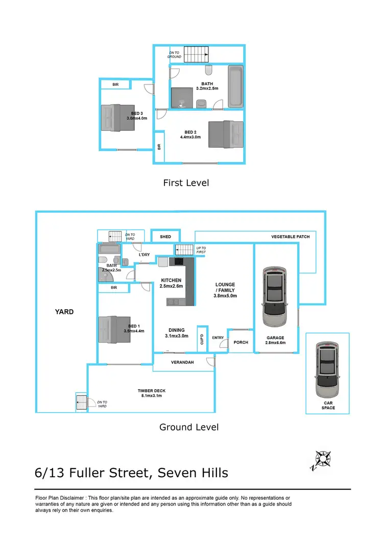 Floorplan of Homely townhouse listing, 6/13 Fuller Street, Seven Hills NSW 2147