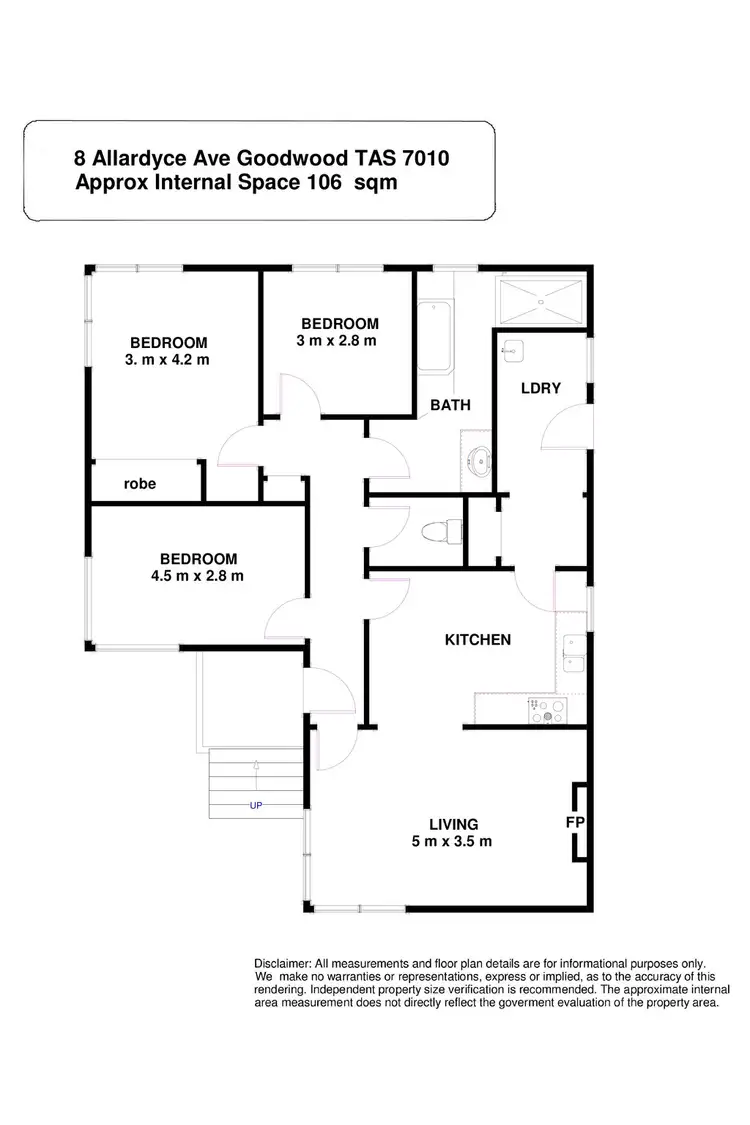 Floorplan of Homely house listing, 8 Allardyce Avenue, Goodwood TAS 7010
