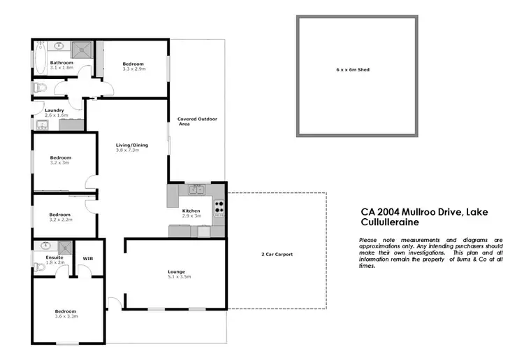 Floorplan of Homely house listing, CA 2004 Mullroo Drive, Cullulleraine VIC 3496