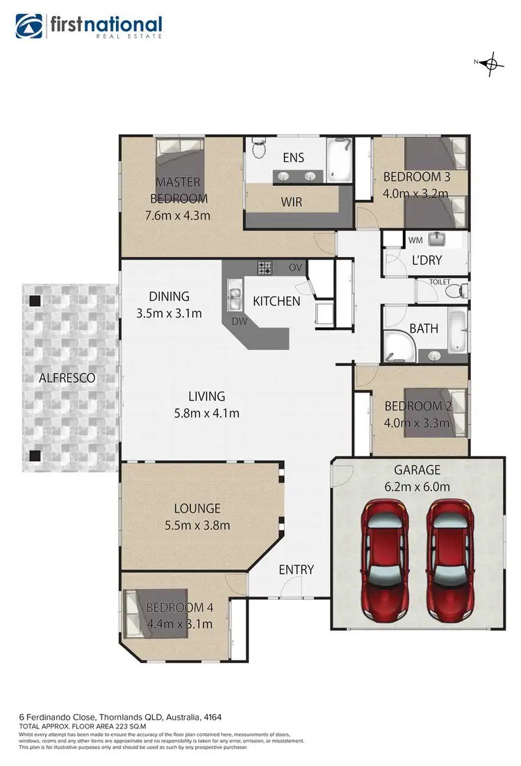 Floorplan of Homely house listing, 6 Ferdinando Close, Thornlands QLD 4164