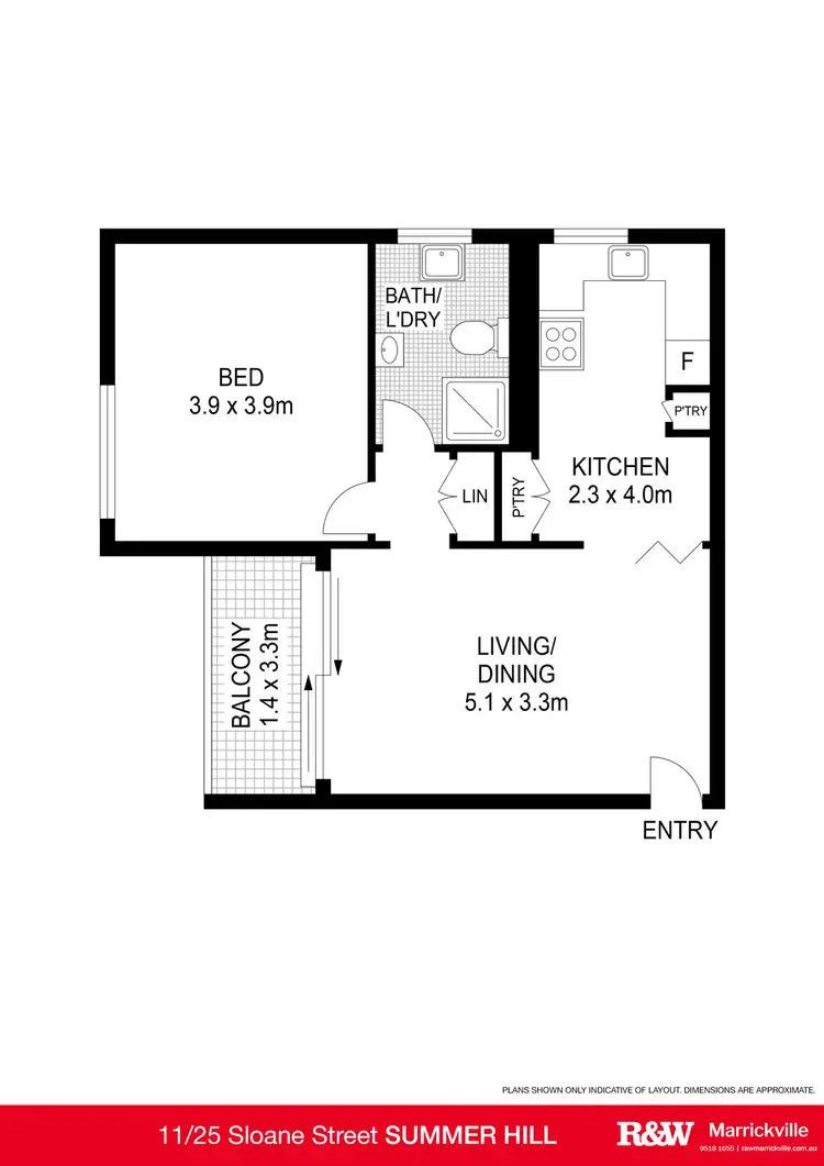 Floorplan of Homely unit listing, 11/25 Sloane Street, Summer Hill NSW 2130