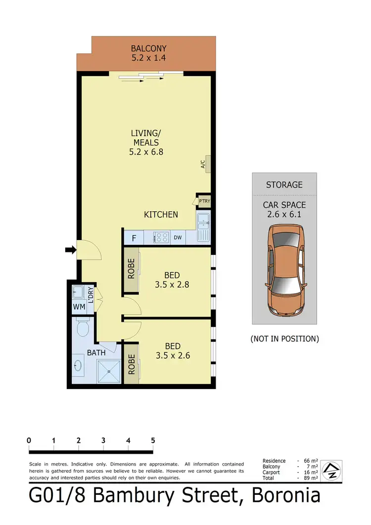 Floorplan of Homely apartment listing, G01/8 Bambury Street, Boronia VIC 3155