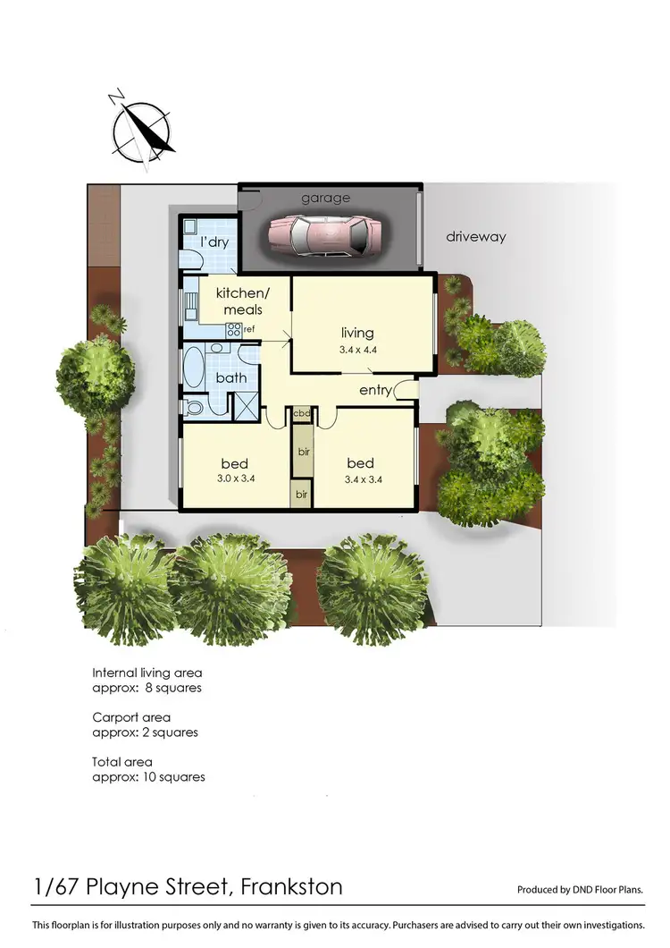 Floorplan of Homely unit listing, 1/67 Playne Street, Frankston VIC 3199