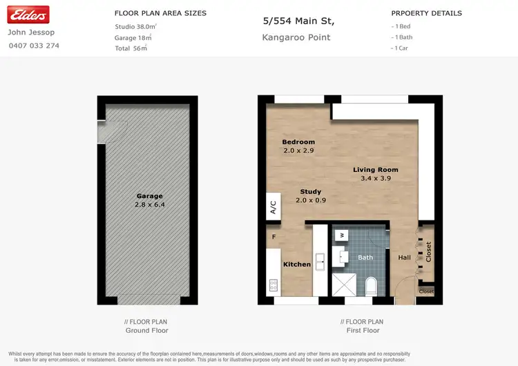 Floorplan of Homely unit listing, 5/554 Main Street, Kangaroo Point QLD 4169