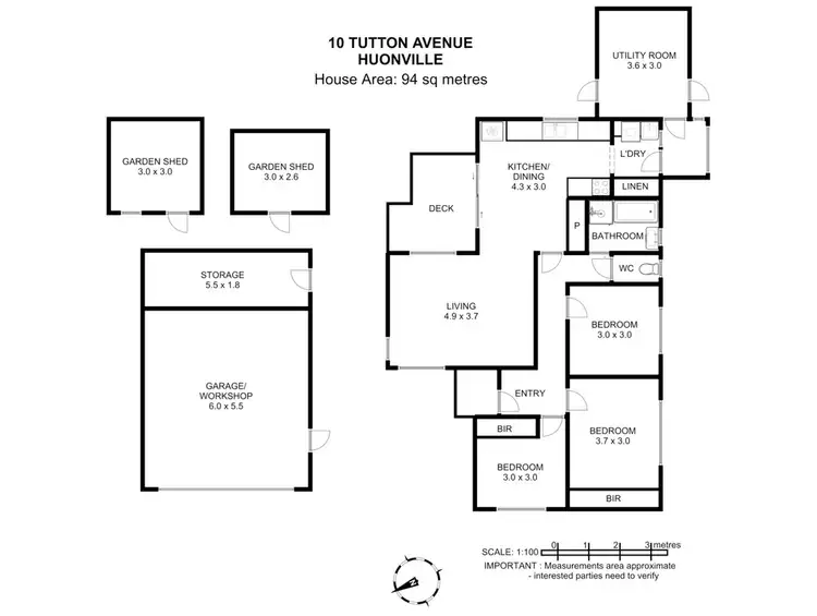 Floorplan of Homely house listing, 10 Tutton Avenue, Huonville TAS 7109