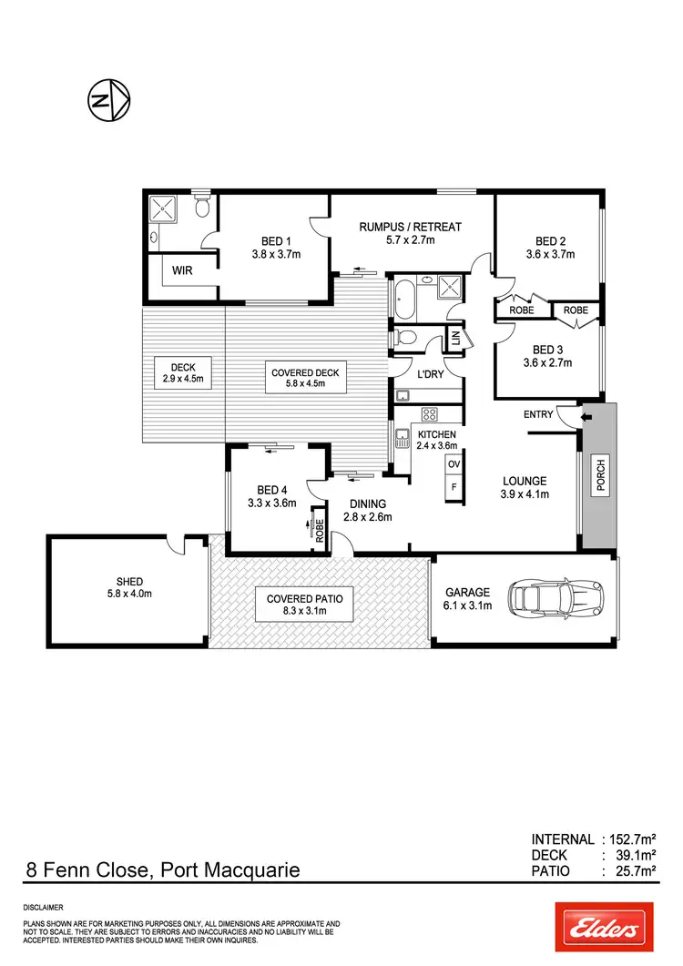 Floorplan of Homely house listing, 8 Fenn Close, Port Macquarie NSW 2444