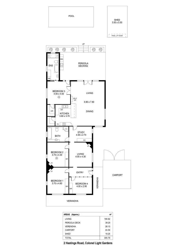 Floorplan of Homely house listing, 2 Hastings Road, Colonel Light Gardens SA 5041