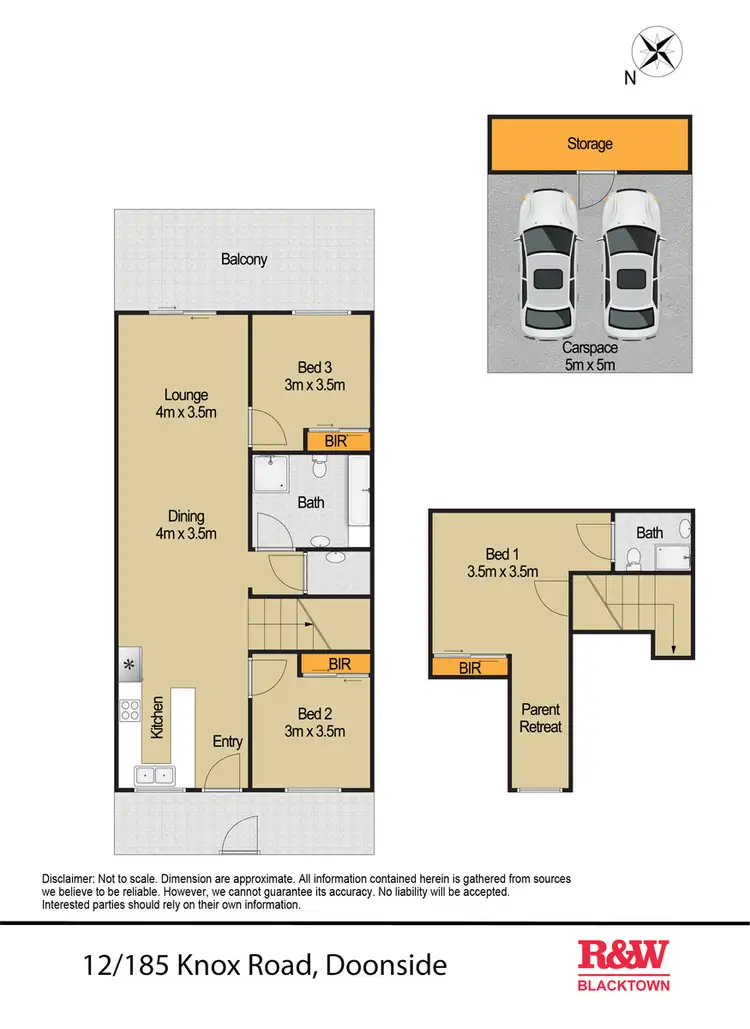 Floorplan of Homely townhouse listing, 12/185 Knox Road, Doonside NSW 2767