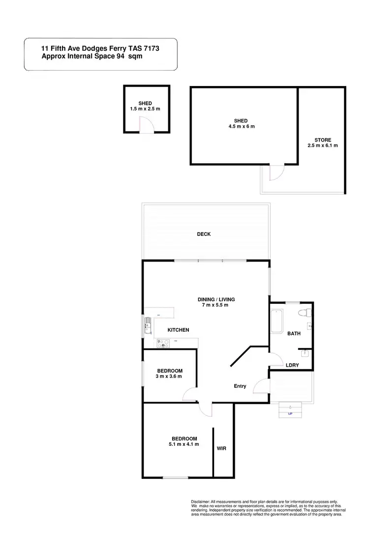 Floorplan of Homely house listing, 11 Fifth Avenue, Dodges Ferry TAS 7173