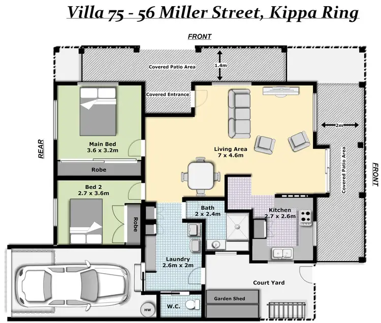 Floorplan of Homely villa listing, 75/56 MILLER STREET, Kippa-ring QLD 4021
