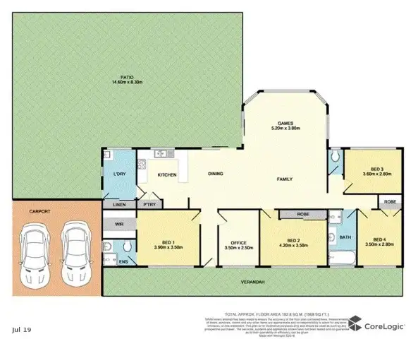 Floorplan of Homely house listing, 11 Kowin Court, Cardup WA 6122