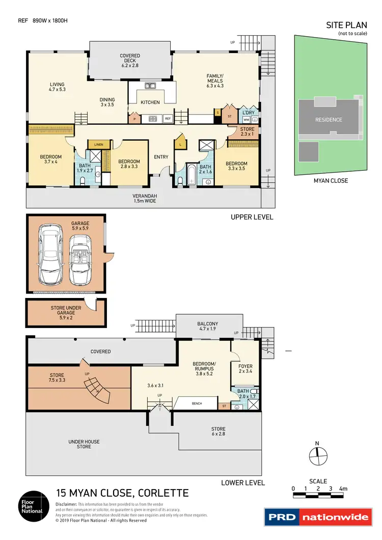 Floorplan of Homely house listing, 15 Myan Close, Corlette NSW 2315