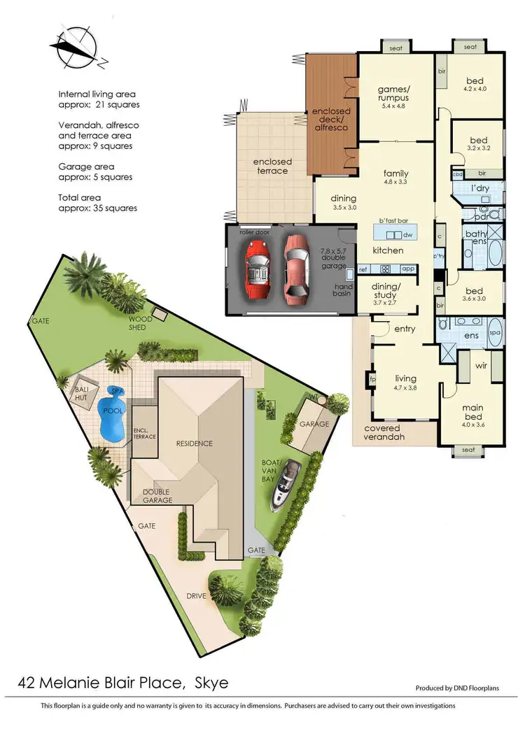 Floorplan of Homely house listing, 42 Melanie Blair Place, Skye VIC 3977