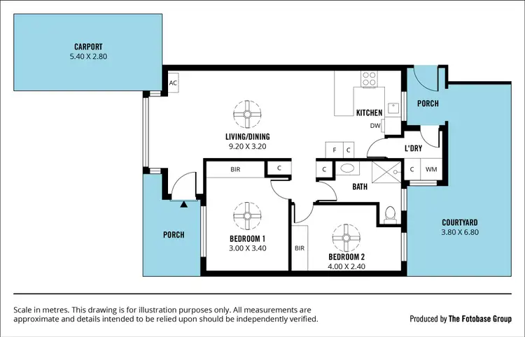 Floorplan of Homely unit listing, 2/73 Tapleys Hill Road, Glenelg North SA 5045