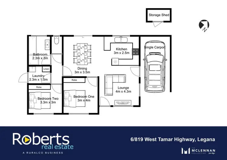 Floorplan of Homely house listing, 6/819 West Tamar Highway, Legana TAS 7277