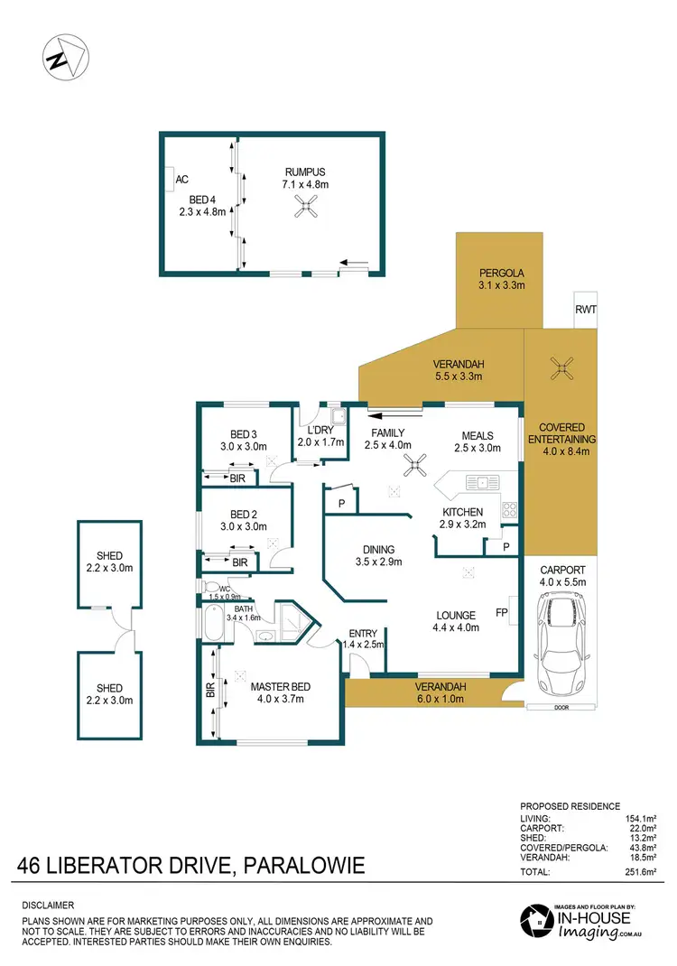 Floorplan of Homely house listing, 46 Liberator Drive, Paralowie SA 5108