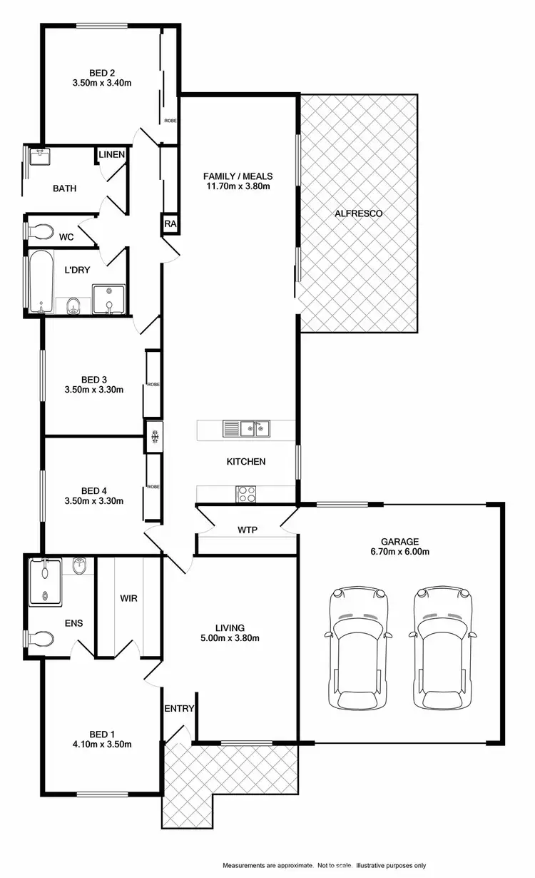 Floorplan of Homely house listing, 26 Lowerson Street, Wodonga VIC 3690