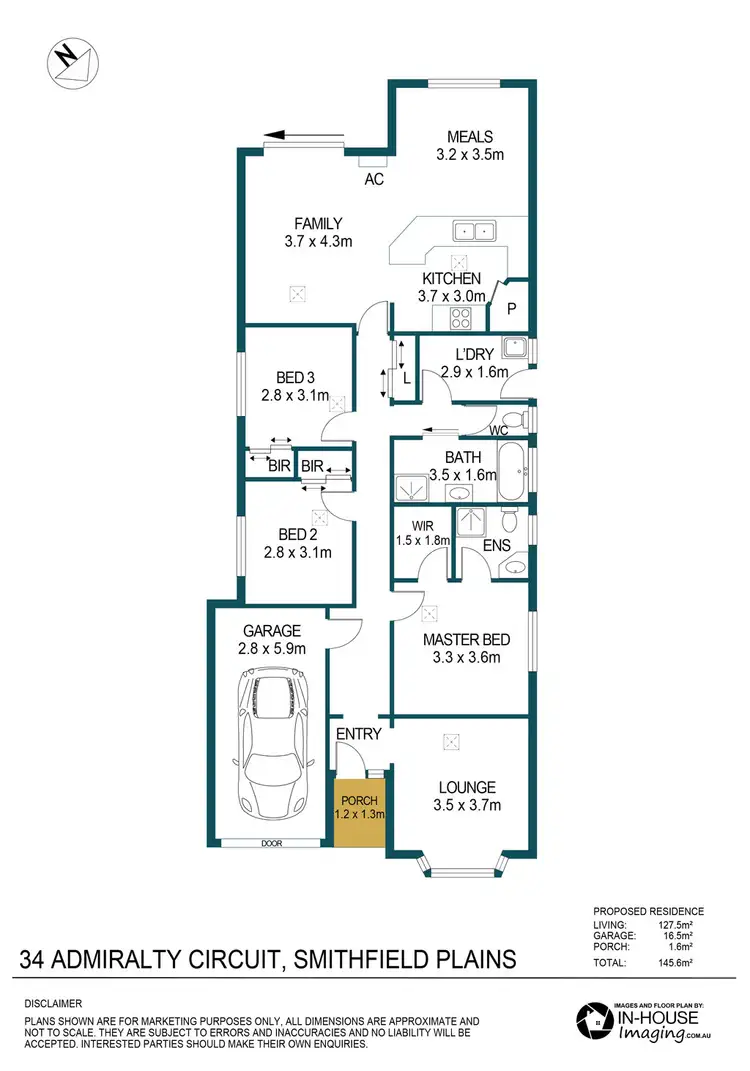 Floorplan of Homely house listing, 34 Admiralty Circuit, Smithfield SA 5114