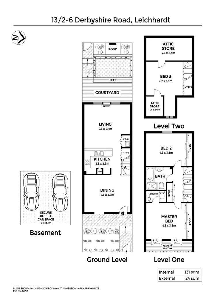 Floorplan of Homely townhouse listing, 13/2-6 Derbyshire Road, Leichhardt NSW 2040