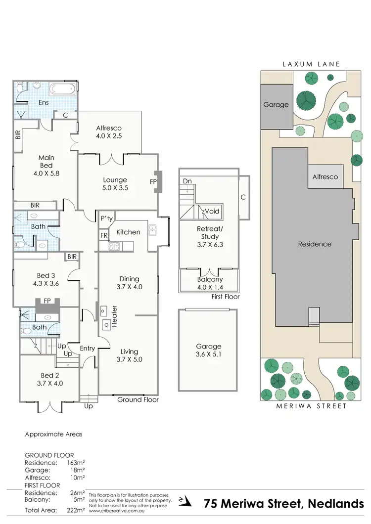 Floorplan of Homely house listing, 75 Meriwa Street, Nedlands WA 6009