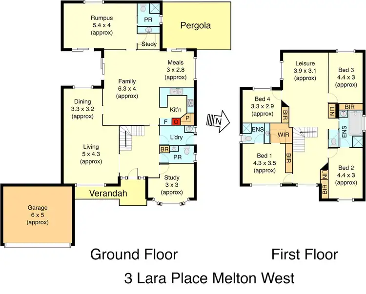 Floorplan of Homely house listing, 3 Lara place, Melton West VIC 3337