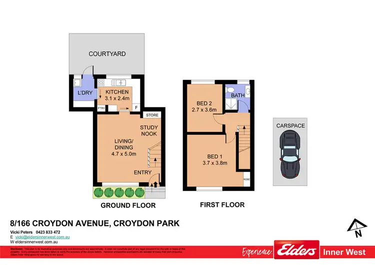 Floorplan of Homely townhouse listing, 8/166 Croydon Ave, Croydon Park NSW 2133
