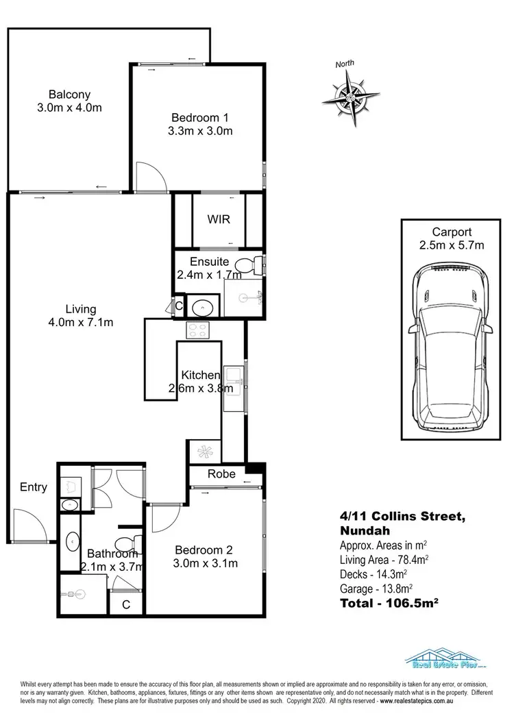 Floorplan of Homely apartment listing, 4/11 Collins Street, Nundah QLD 4012