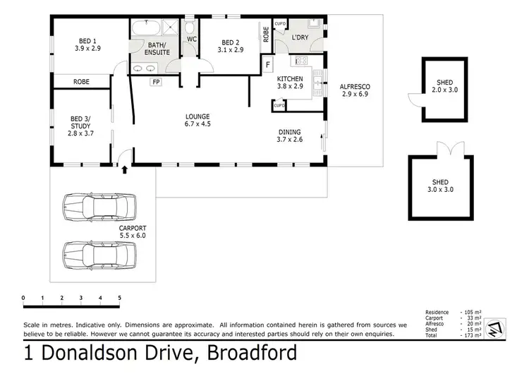 Floorplan of Homely house listing, 1 Donaldson Drive, Broadford VIC 3658