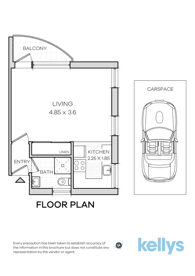 Floorplan of Homely studio listing, 12/41 Bellevue Street, Glebe NSW 2037