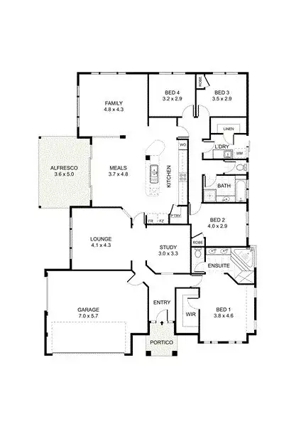 Floorplan of Homely house listing, 11 McMillan Drive, Dalyellup WA 6230