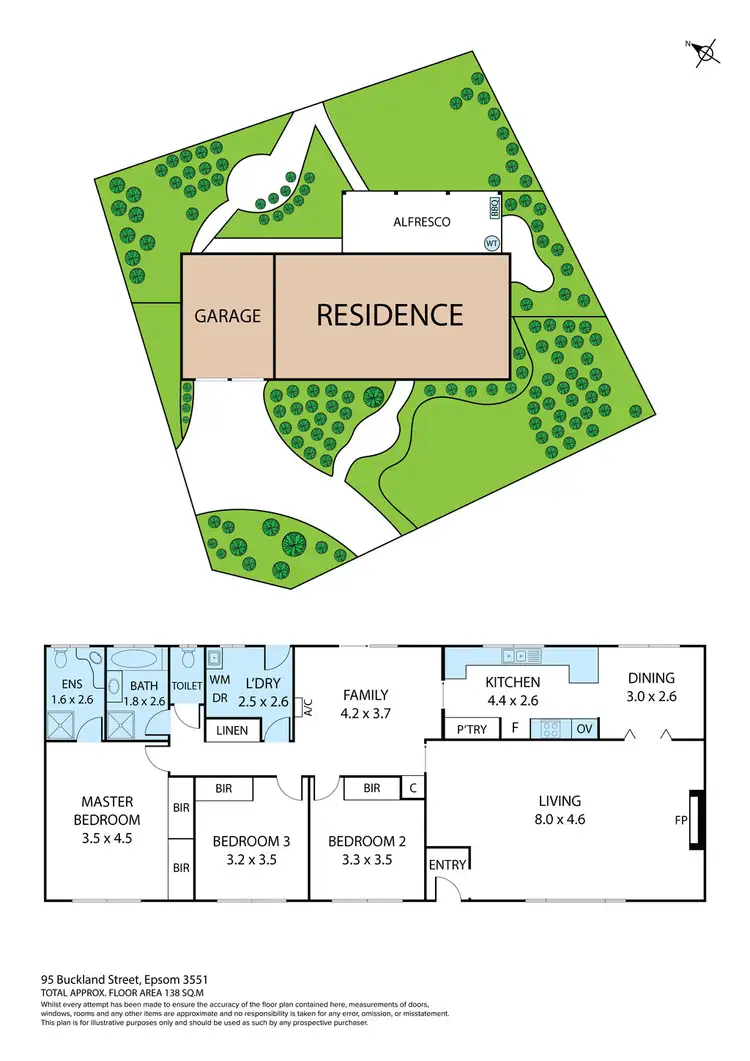 Floorplan of Homely house listing, 95 Buckland Street, Epsom VIC 3551