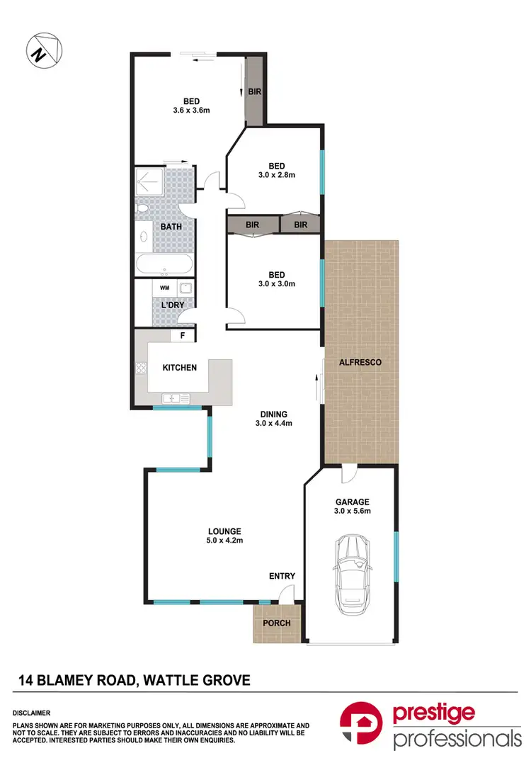 Floorplan of Homely house listing, 14 Blamey Road, Wattle Grove NSW 2173