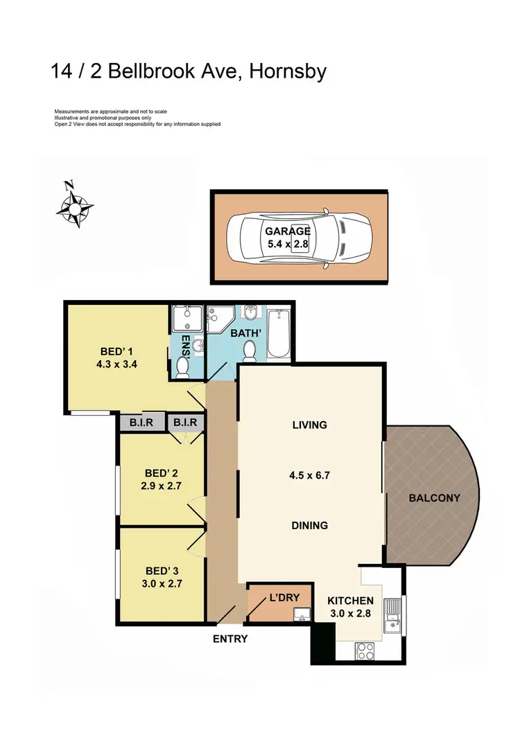 Floorplan of Homely apartment listing, 14/2 Bellbrook Avenue, Hornsby NSW 2077