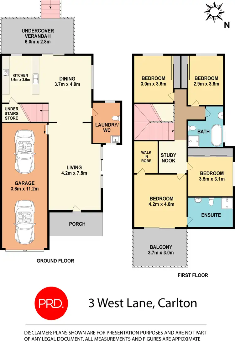 Floorplan of Homely semi-detached listing, 3 West Lane, Carlton NSW 2218