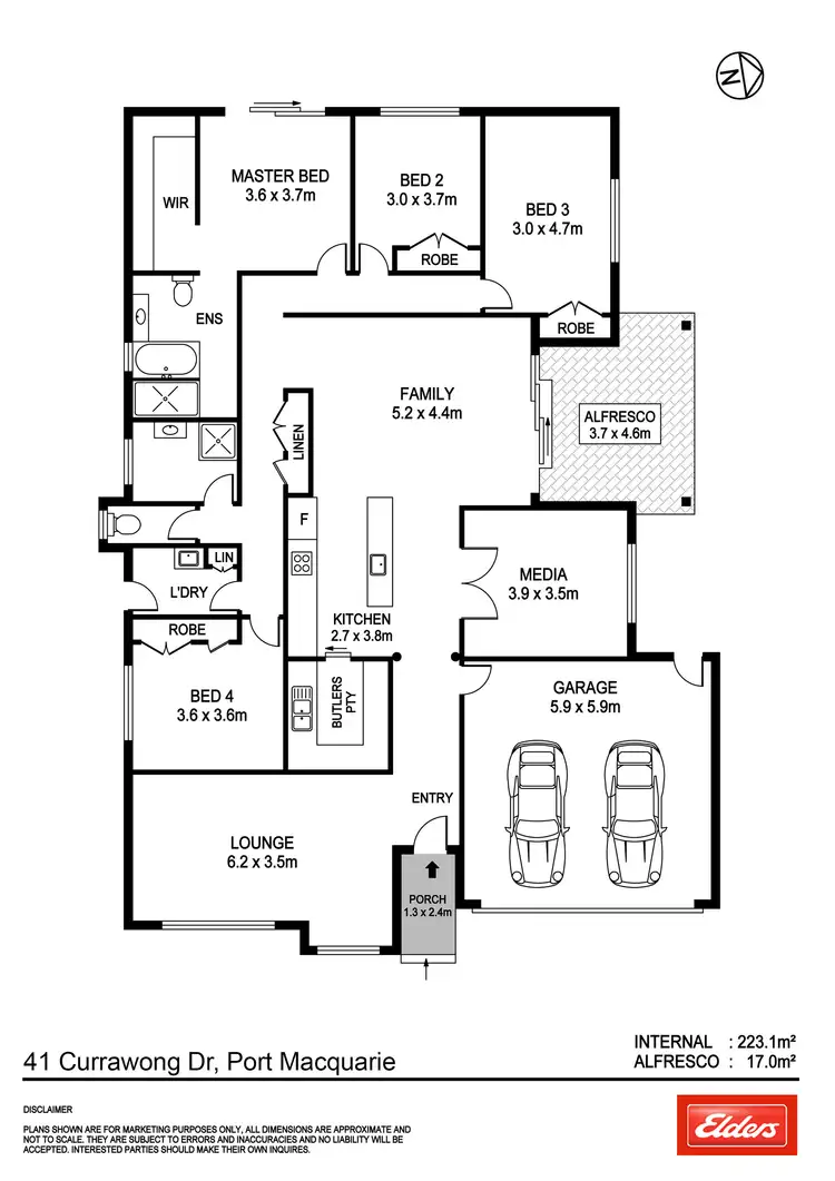 Floorplan of Homely house listing, 41 Currawong Drive, Port Macquarie NSW 2444