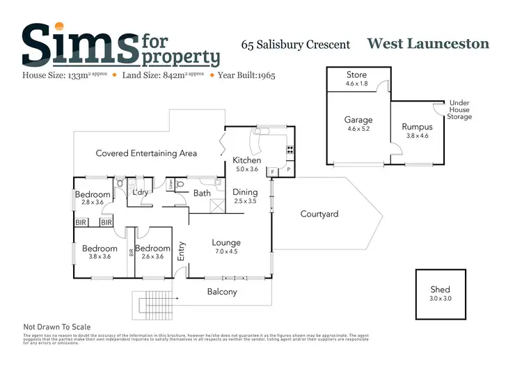 Floorplan of Homely house listing, 65 Salisbury Crescent, West Launceston TAS 7250