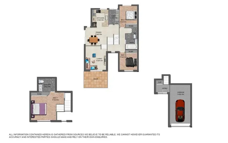 Floorplan of Homely semi-detached listing, 2/23 Vail Court, Bilambil Heights NSW 2486