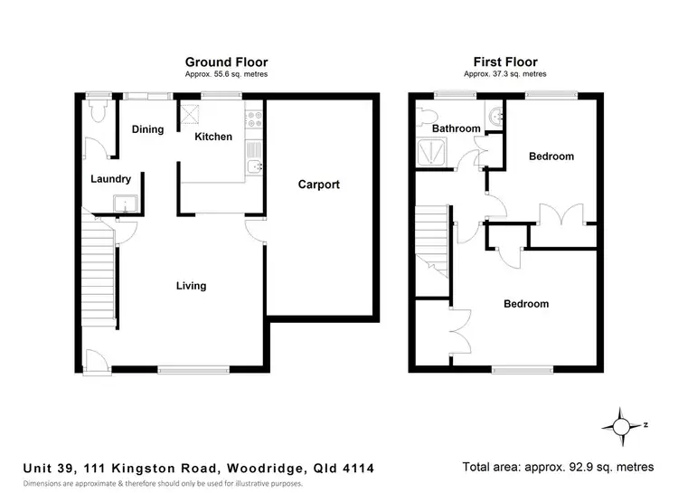 Floorplan of Homely townhouse listing, 39/111 Kingston Road, Woodridge QLD 4114