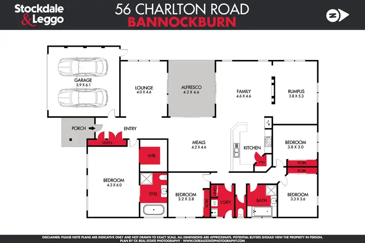 Floorplan of Homely house listing, 56 Charlton Road, Bannockburn VIC 3331