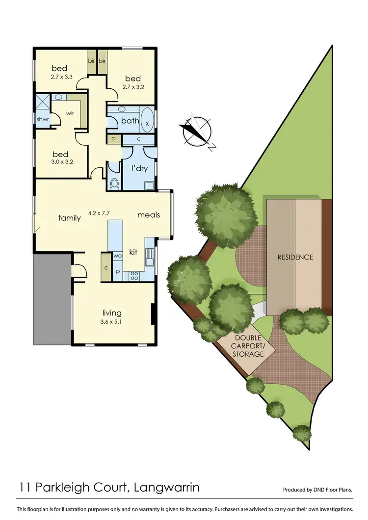 Floorplan of Homely house listing, 11 Parkleigh Court, Langwarrin VIC 3910