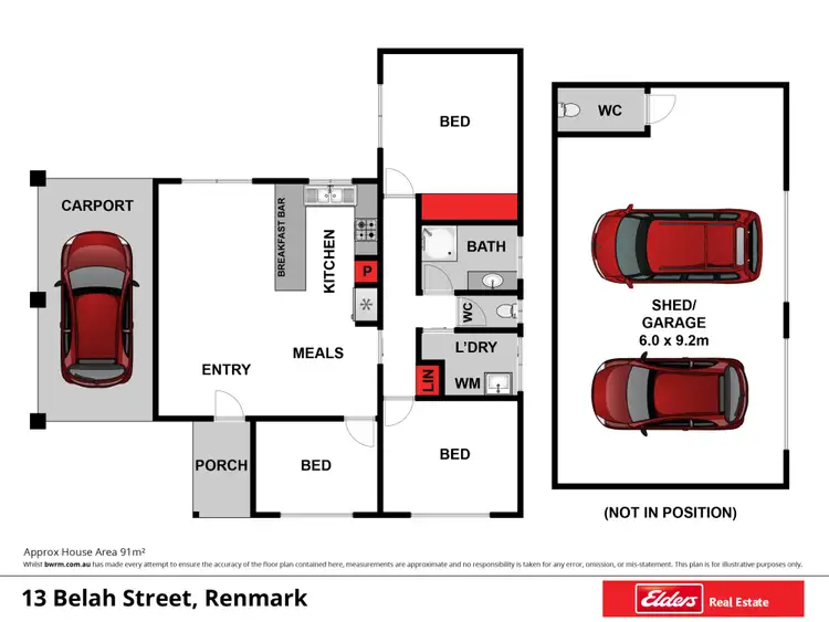 Floorplan of Homely house listing, 13 Belah Street, Renmark SA 5341