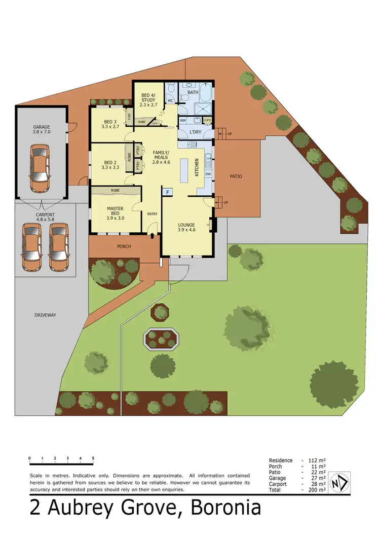 Floorplan of Homely house listing, 2 Aubrey Grove, Boronia VIC 3155