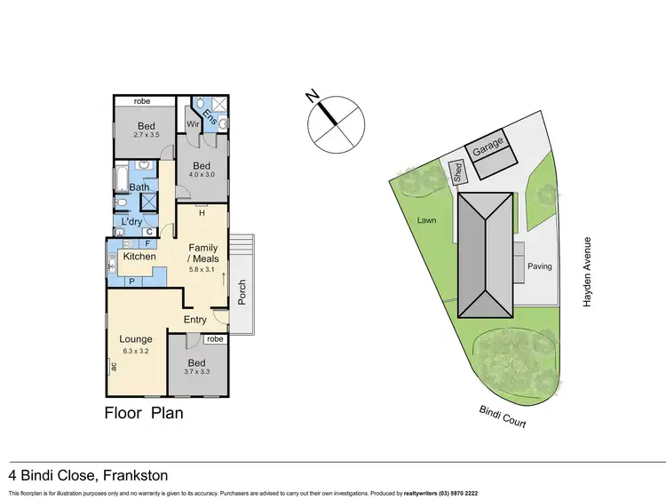 Floorplan of Homely house listing, 4 Bindi Close, Frankston VIC 3199