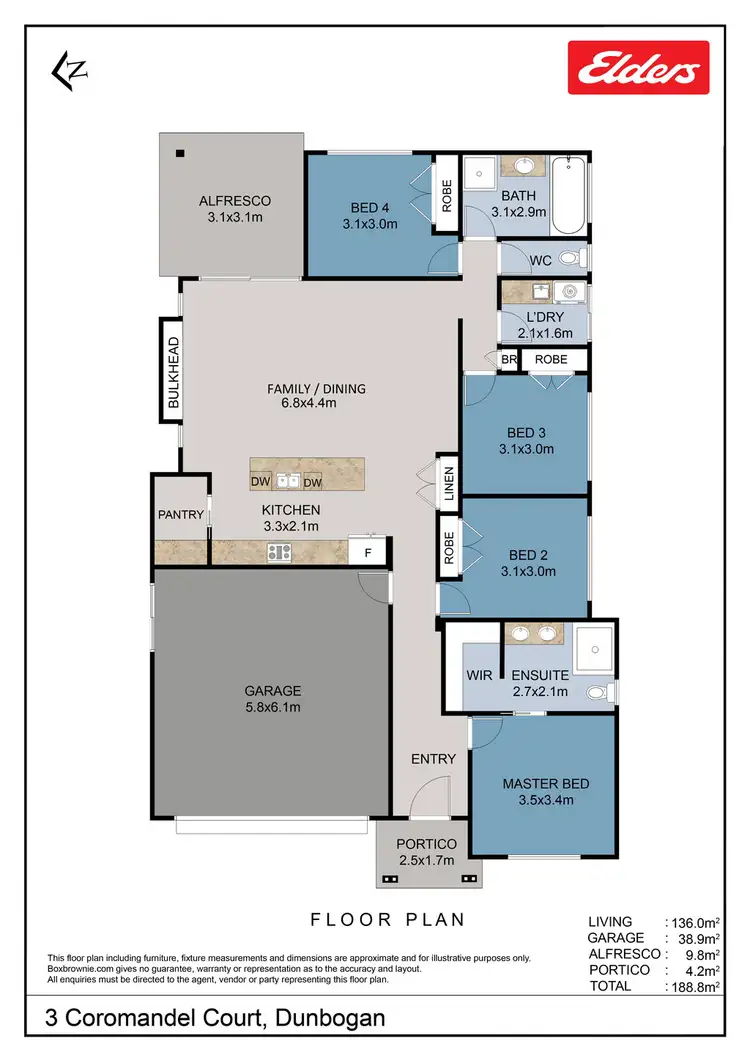 Floorplan of Homely house listing, 3 Coromandel Court, Dunbogan NSW 2443