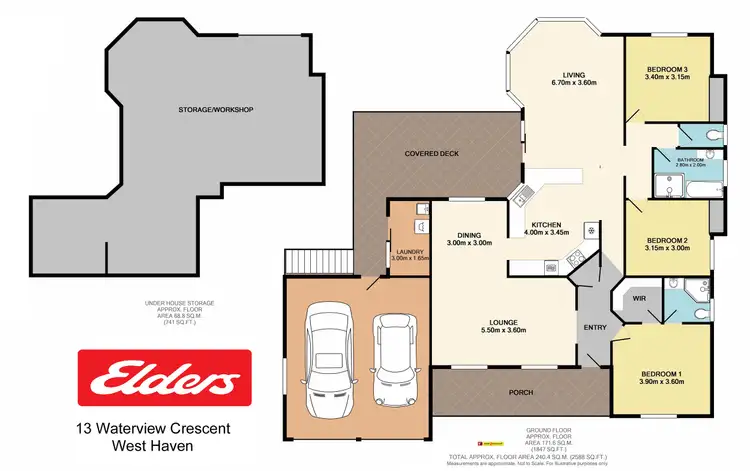 Floorplan of Homely house listing, 13 Waterview Crescent, West Haven NSW 2443