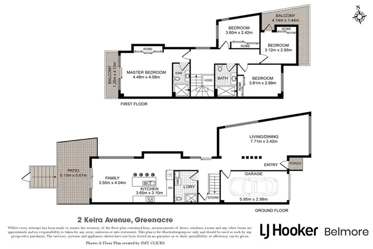 Floorplan of Homely semi-detached listing, 2 Keira Avenue, Greenacre NSW 2190