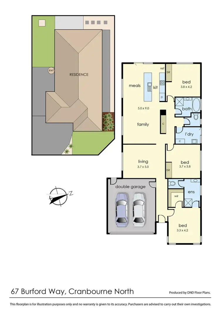 Floorplan of Homely house listing, 67 Burford Way, Cranbourne North VIC 3977